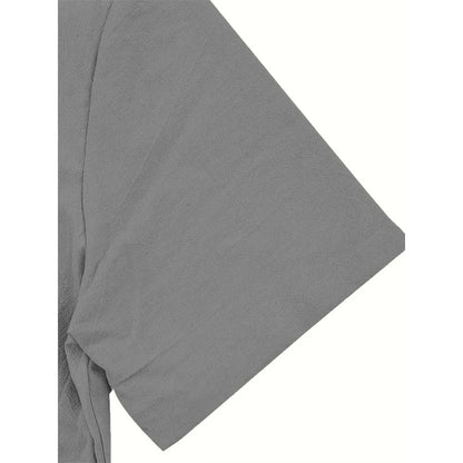 Men Cotton Linen Short Sleeve Shirt