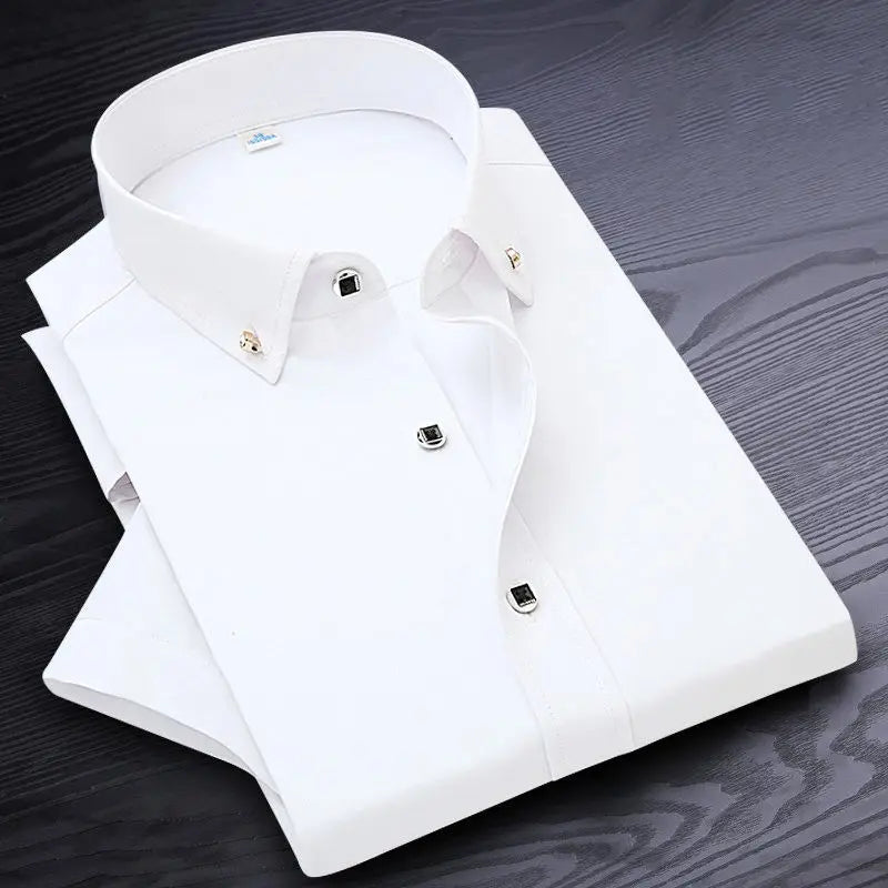 Men Non-Iron Short Sleeve Dress Shirt