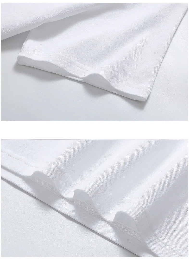 Men Cotton Solid Color T-Shirt - Plus Size