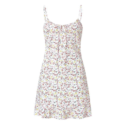 Women's Floral Print Camisole Dress - Summer Casual Mini Dress
