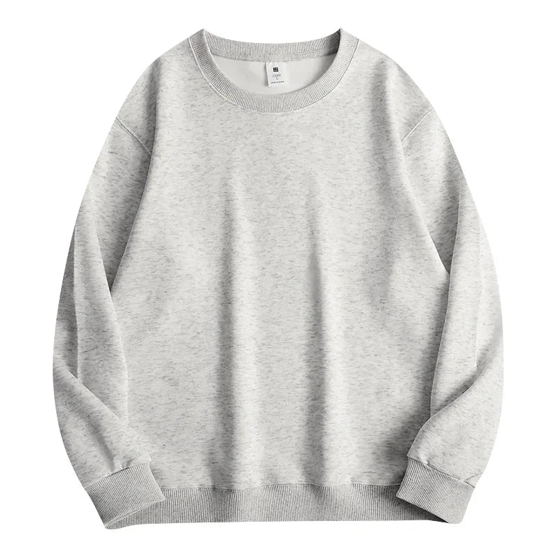 Men's Business Casual Long Sleeve T-Shirt - Solid Colour O-Neck Top