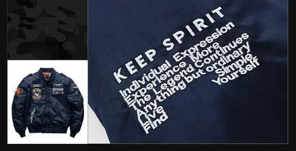 Men Thick Warm MA-1 Bomber Jacket