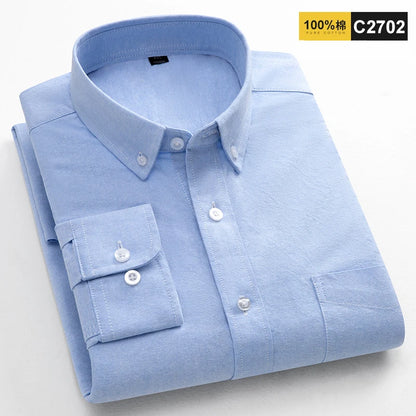 Men 100% Cotton Oxford Button Down Shirt
