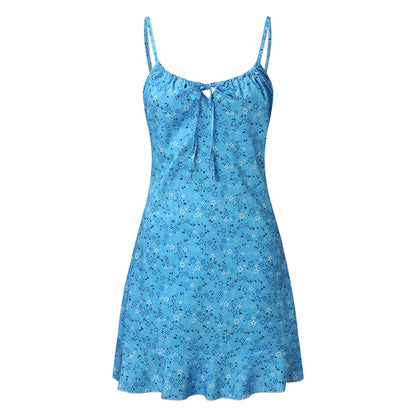 Women's Floral Print Camisole Dress - Summer Casual Mini Dress