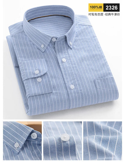 Men 100% Cotton Oxford Button Down Shirt