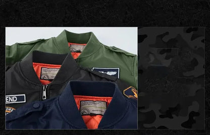 Men Thick Warm MA-1 Bomber Jacket