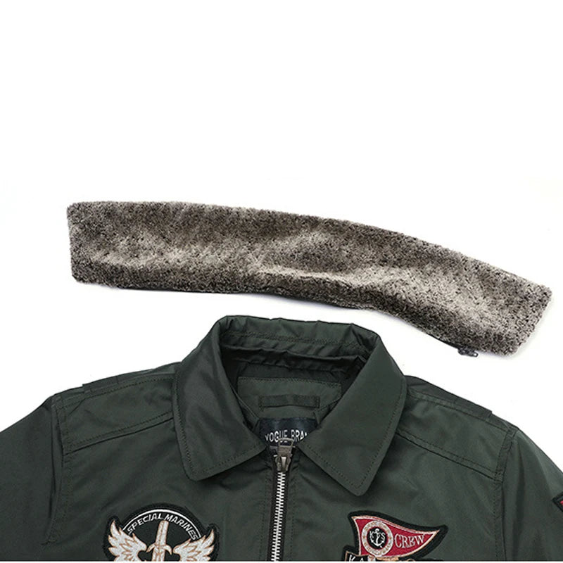 Men Thickened MA-1 Baseball Jacket