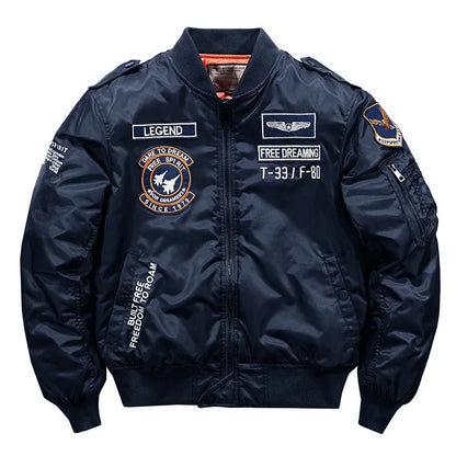Men Thick Warm MA-1 Bomber Jacket
