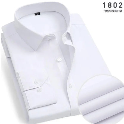 Men Striped Long Sleeve Business Shirt - Non-Iron