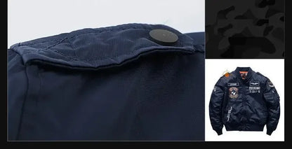 Men Thick Warm MA-1 Bomber Jacket