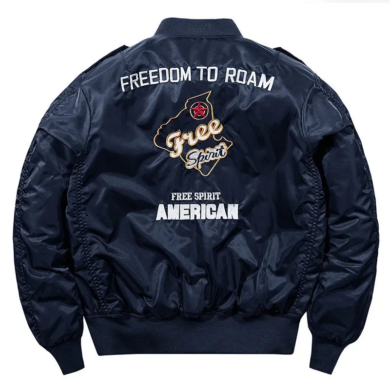Men Thick Warm MA-1 Bomber Jacket