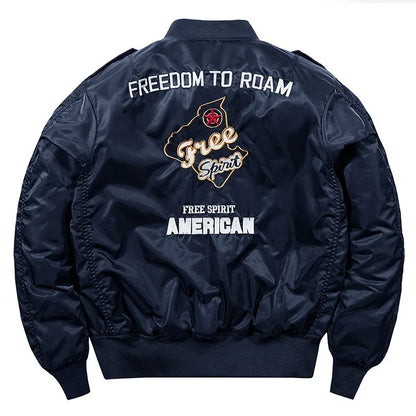 Men Thick Warm MA-1 Bomber Jacket