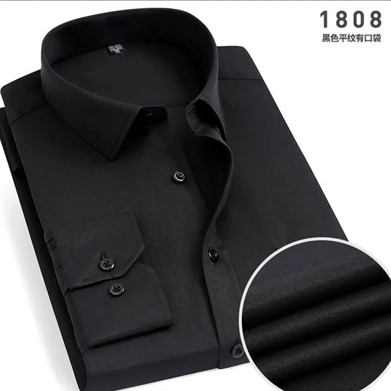Men Striped Long Sleeve Business Shirt - Non-Iron