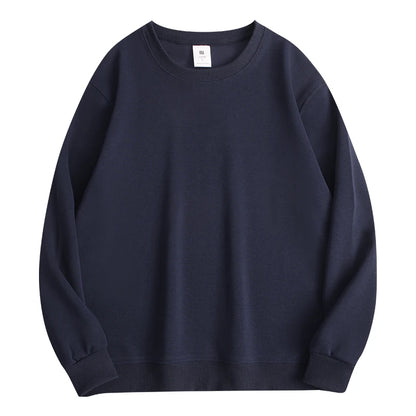 Men's Business Casual Long Sleeve T-Shirt - Solid Colour O-Neck Top