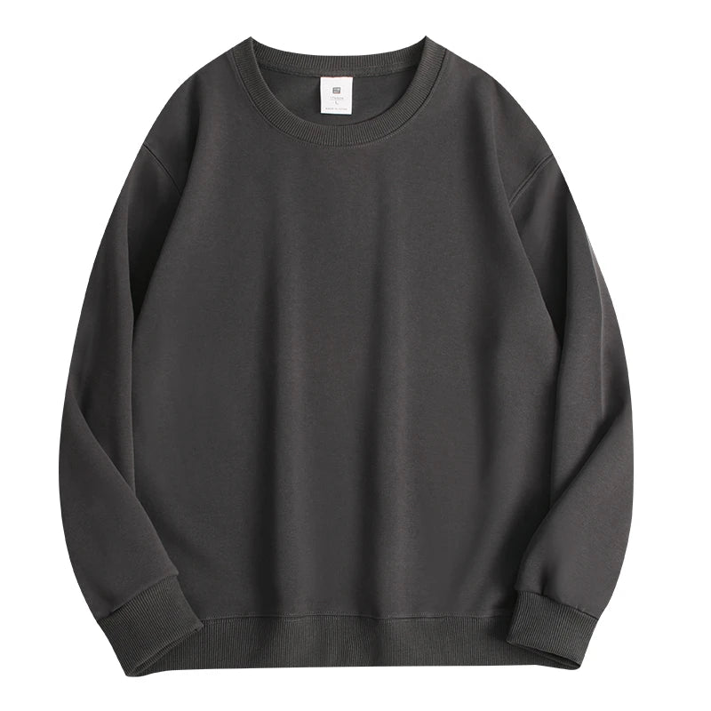 Men's Business Casual Long Sleeve T-Shirt - Solid Colour O-Neck Top