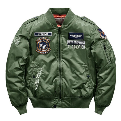Men Thick Warm MA-1 Bomber Jacket