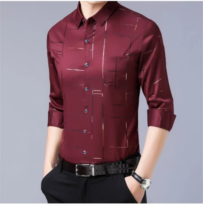 Men Printed Long Sleeve Casual Shirt - Non-Iron