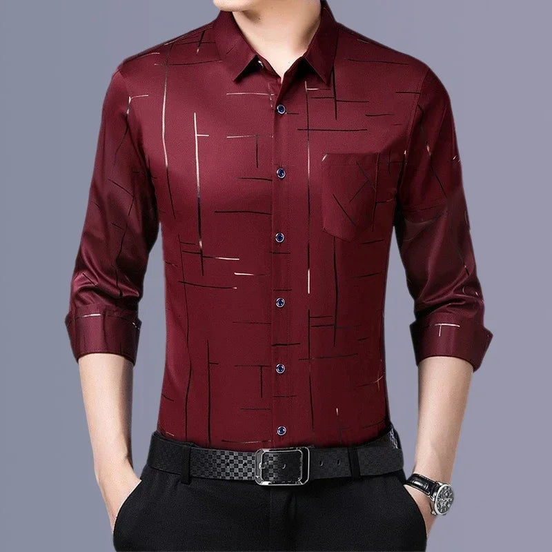 Men Printed Long Sleeve Casual Shirt - Non-Iron
