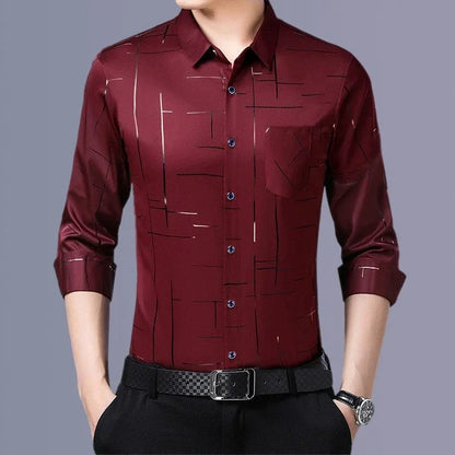 Men Printed Long Sleeve Casual Shirt - Non-Iron