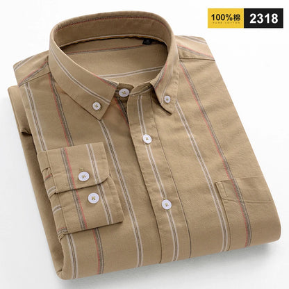 Men 100% Cotton Oxford Button Down Shirt