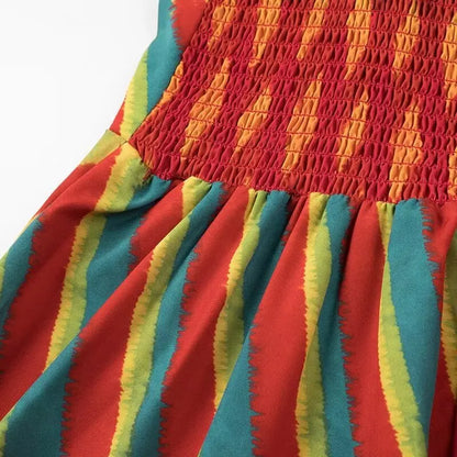 2026 Summer New Arrival Women's Strapless Dress Stylish and Elegant Printed A-line Maxi Dress Casual Vacation Beach Dresses