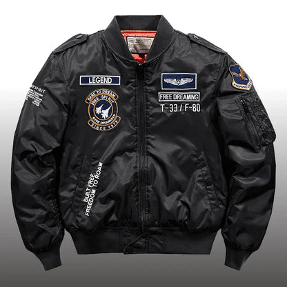 Men Thick Warm MA-1 Bomber Jacket