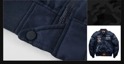 Men Thick Warm MA-1 Bomber Jacket