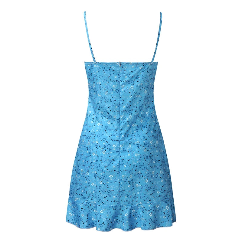 Women's Floral Print Camisole Dress - Summer Casual Mini Dress