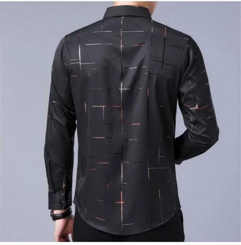Men Printed Long Sleeve Casual Shirt - Non-Iron