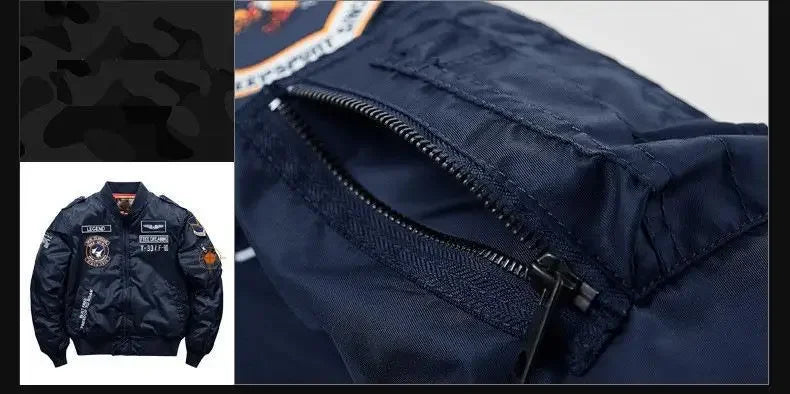 Men Thick Warm MA-1 Bomber Jacket