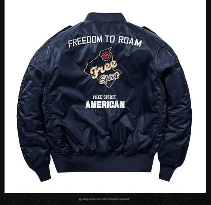 Men Thick Warm MA-1 Bomber Jacket