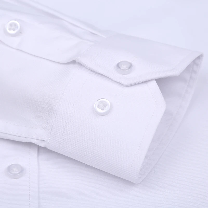 Men 100% Cotton Long Sleeve Dress Shirt