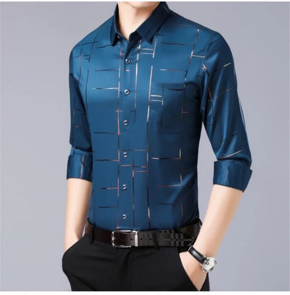Men Printed Long Sleeve Casual Shirt - Non-Iron
