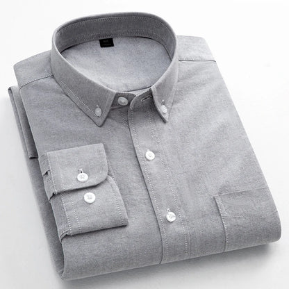 Men 100% Cotton Oxford Button Down Shirt