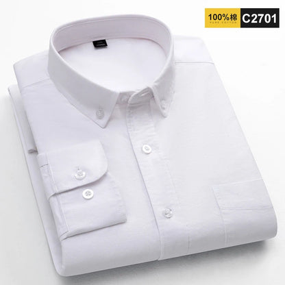 Men 100% Cotton Oxford Button Down Shirt
