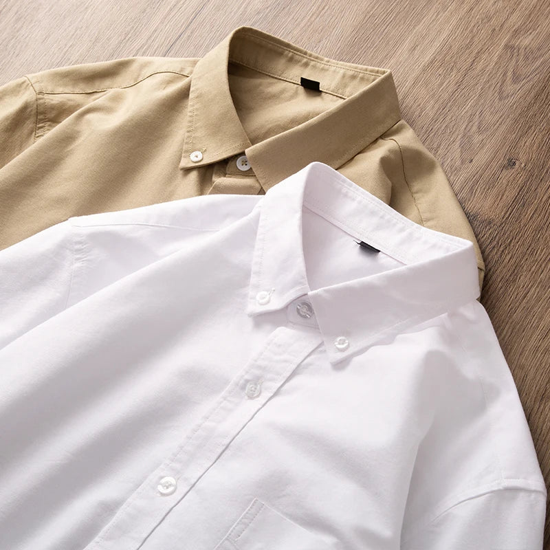 Men 100% Cotton Oxford Button Down Shirt