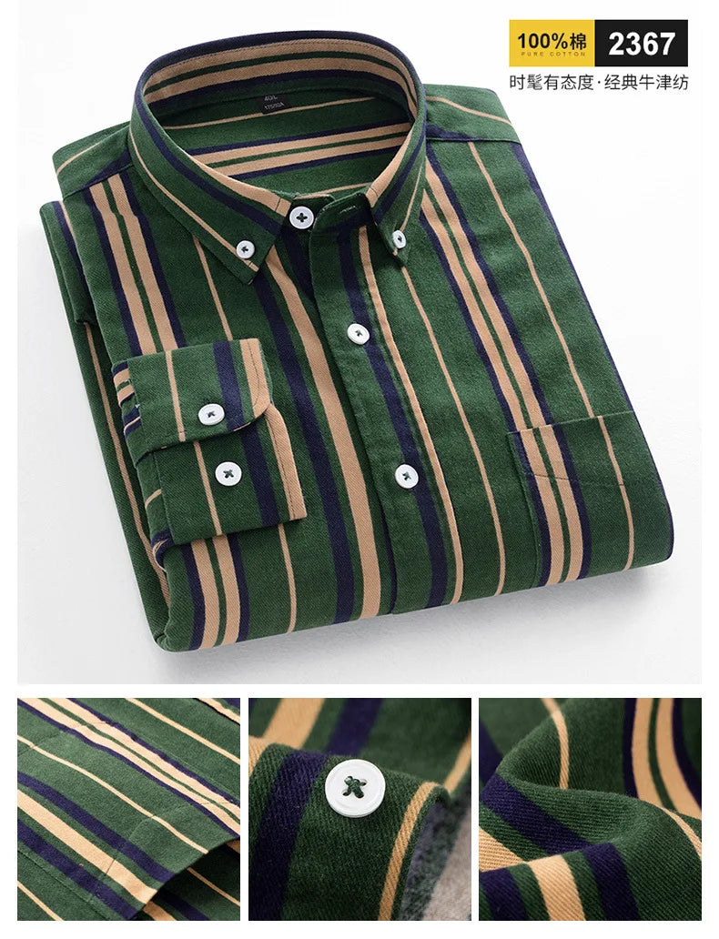 Men 100% Cotton Oxford Button Down Shirt