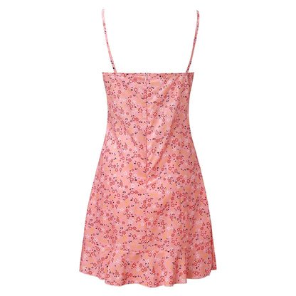 Women's Floral Print Camisole Dress - Summer Casual Mini Dress