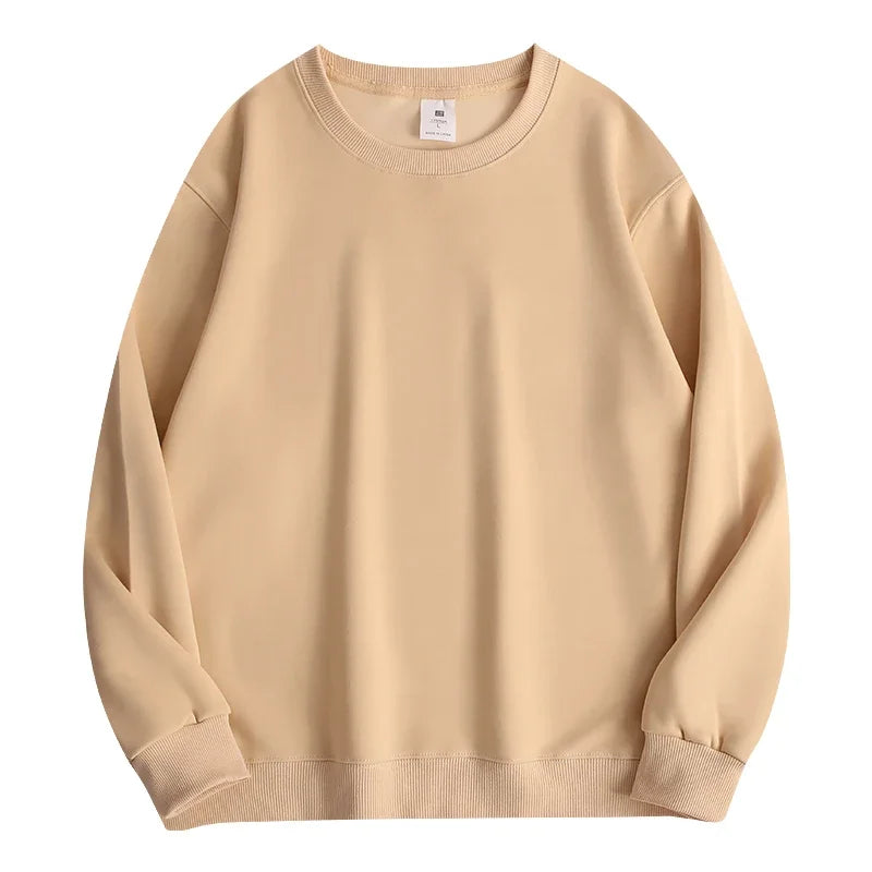 Men's Business Casual Long Sleeve T-Shirt - Solid Colour O-Neck Top