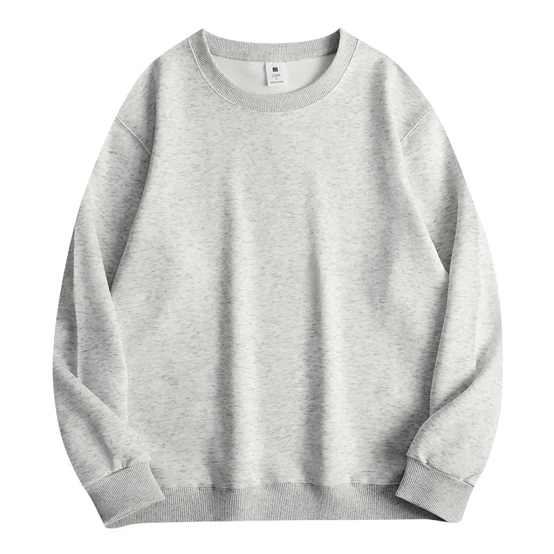 Men's Business Casual Long Sleeve T-Shirt - Solid Colour O-Neck Top