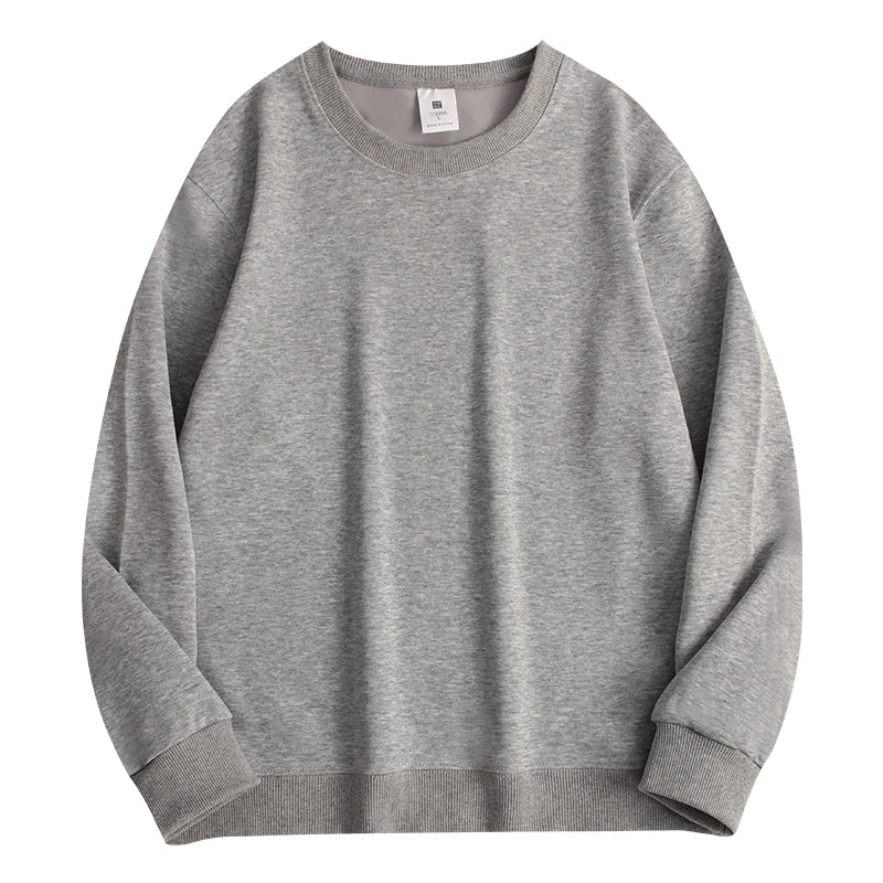 Men's Business Casual Long Sleeve T-Shirt - Solid Colour O-Neck Top