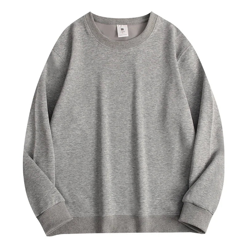 Men's Business Casual Long Sleeve T-Shirt - Solid Colour O-Neck Top