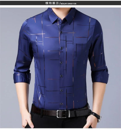 Men Printed Long Sleeve Casual Shirt - Non-Iron