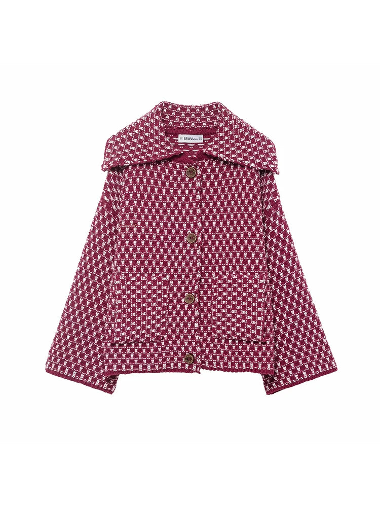 Women's Autumn Sweater Cardigan - Elegant Long Sleeve Knit Coat