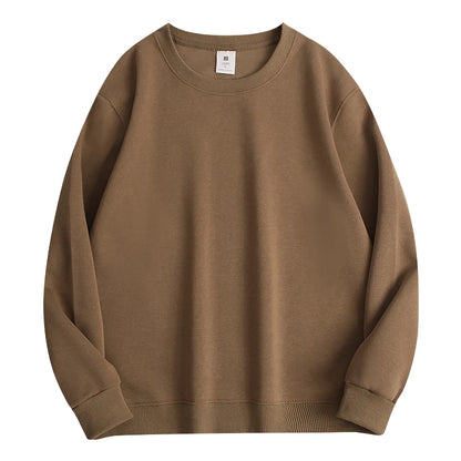 Men's Business Casual Long Sleeve T-Shirt - Solid Colour O-Neck Top