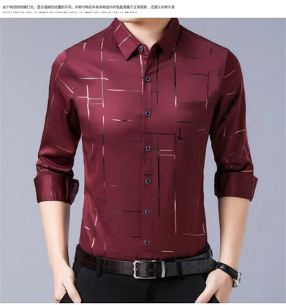 Men Printed Long Sleeve Casual Shirt - Non-Iron