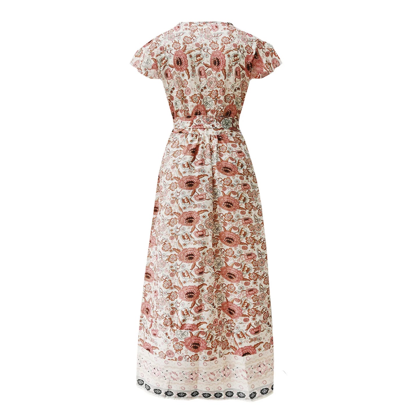 Summer leisure hot selling holiday print dress sexy long dress